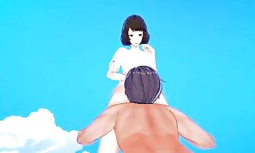 Persona 5 Sadayo Kawakami 3D Hentai Blowjob and Footjob