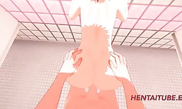 POV: Naruto Cosplay Takes Sakura in the Shower