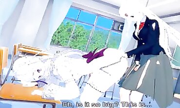 Emilia Futanari Cosplay in Re:Zero College