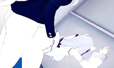 Emilia Futanari Cosplay in Re:Zero College