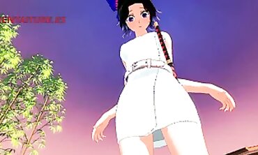 Tanjiro x Kanae Cosplay Blowjob and Handjob Hentai