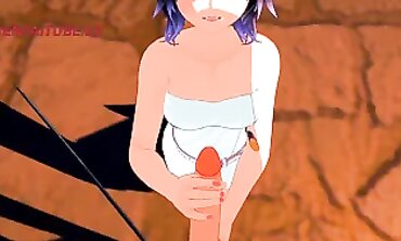Tanjiro x Kanae Cosplay Blowjob and Handjob Hentai