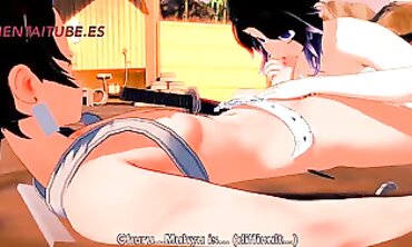 Tanjiro x Kanae Cosplay Blowjob and Handjob Hentai