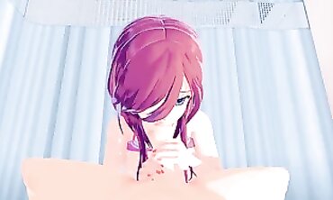 Miku Nakano 3D Hentai: Busty Anime Blowjob & Creampie