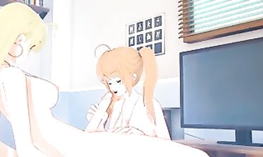 DxD: Futa Asia Seduces Irina in 3D Hentai Animation