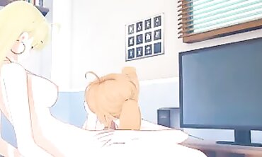 DxD: Futa Asia Seduces Irina in 3D Hentai Animation