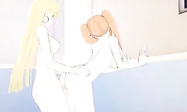 DxD: Futa Asia Seduces Irina in 3D Hentai Animation