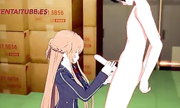 Asuna & Kirito Cosplay: Intense Head Plowing & Creampie