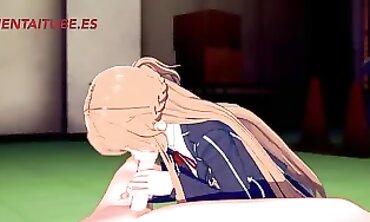 Asuna & Kirito Cosplay: Intense Head Plowing & Creampie