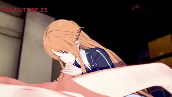 Asuna & Kirito Cosplay: Intense Head Plowing & Creampie
