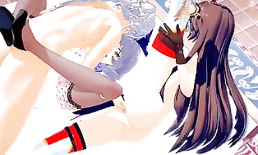 Genshin Impact 3D Hentai: Amber and Lisa Threesome