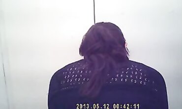 Spying on a Latina MILF's Big Ass in the Bathroom