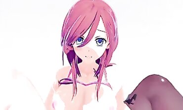 Miku Nakano 3D Hentai Blowjob and Creampie