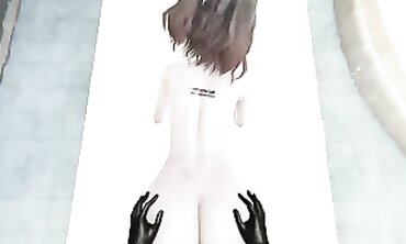 Uncensored 3D Anime POV: Busty Ponytail Girl at Outdoor Bathhouse
