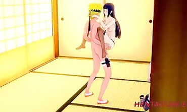 Boruto Creampie Cosplay: Plowing Sarada and Hinata