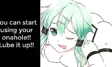 Shinon From Sword Art Online Gives Jerk Off Instructions