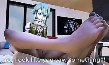 Shinon From Sword Art Online Gives Jerk Off Instructions