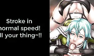 Shinon From Sword Art Online Gives Jerk Off Instructions