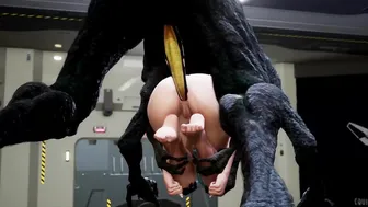 3D Animated Alien Monster Rough Sex with Big Tits and Ass