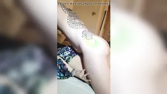 Innocent Brunette Neighbor's First Anal Creampie