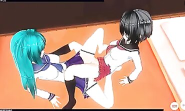 3D Hentai: College Lesbians Enjoy a Playful Fuckfest