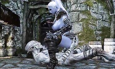 Skyrim Threesome With Monster Dildo And Big Tits