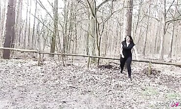 barely legal German Girl and Mature Man Have Hardcore Outdoor Sex