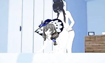 Genshin Impact: Lisa Takes a Rough Dyke Strap Session