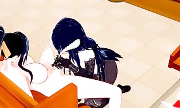 Futa Akeno Impregnates Albedo in 3D Anime