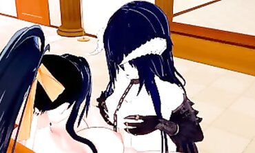 Futa Akeno Impregnates Albedo in 3D Anime
