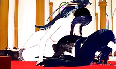 Futa Akeno Impregnates Albedo in 3D Anime