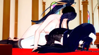 Futa Akeno Impregnates Albedo in 3D Anime