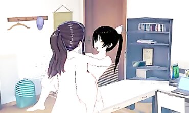 Futa Maki Oze & Tamaki: 3D Anime Hentai with Creampie & Blowjob