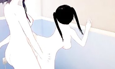 Futa Maki Oze & Tamaki: 3D Anime Hentai with Creampie & Blowjob