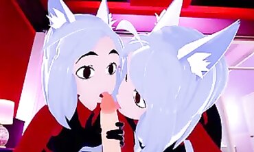Cerberus in Helltaker: 3D Hentai Orgy