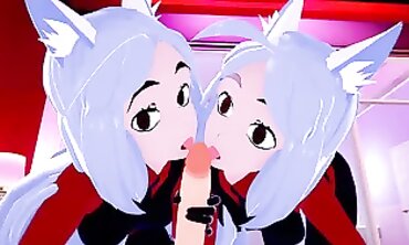 Cerberus in Helltaker: 3D Hentai Orgy