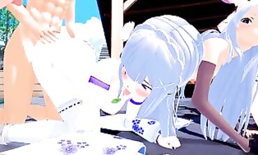 Re:Zero 3D Hentai: Ahegao Aura's Wild Romp
