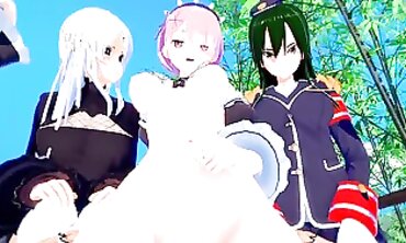 Re:Zero 3D Hentai: Ahegao Aura's Wild Romp