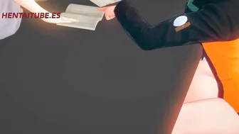 Naruto Cosplay: Sakura Gets Creampie Under Table While Talking to Hinata and Tsunade