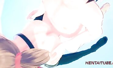 SAO Cosplay: Kirito, Asuna & Suguha Threesome in the Bath