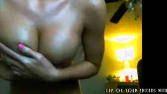 Voluptuous College Brunette Shows Off Her Natural Tits