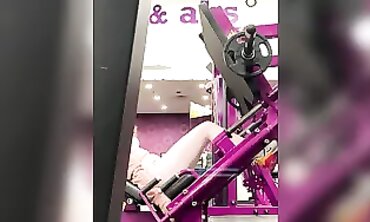 Adorable Brunette in Tight Pink Gym Leggings