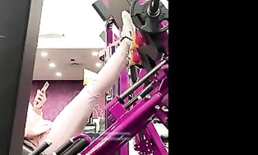 Adorable Brunette in Tight Pink Gym Leggings