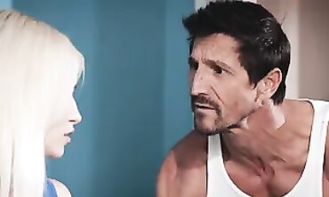 Blonde Stepdaughter Kiara Cole Gets Drilled by Stepdad
