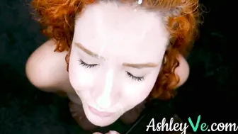 POV Amateur Cumshot: Ashley Ve Squirts on the Carpet
