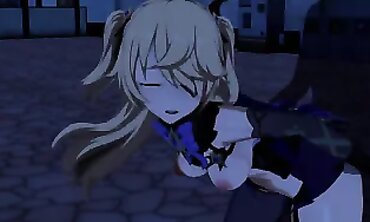 Fischl Genshin Impact 3D Hentai: Public Creampie