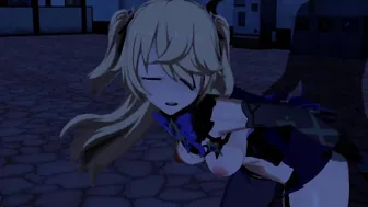 Fischl Genshin Impact 3D Hentai: Public Creampie