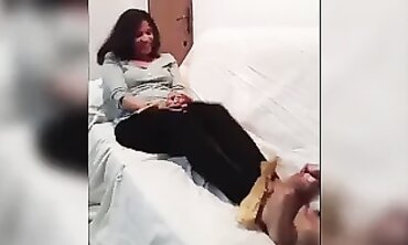 My Ticklish Auntie Lets Me Tickle Her Soles