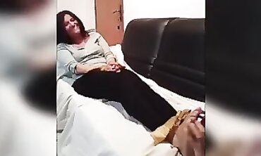 My Ticklish Auntie Lets Me Tickle Her Soles