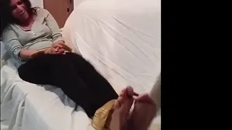 My Ticklish Auntie Lets Me Tickle Her Soles